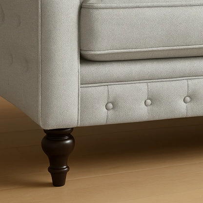 Classic U-Shaped Chesterfield Sofa with free footstool