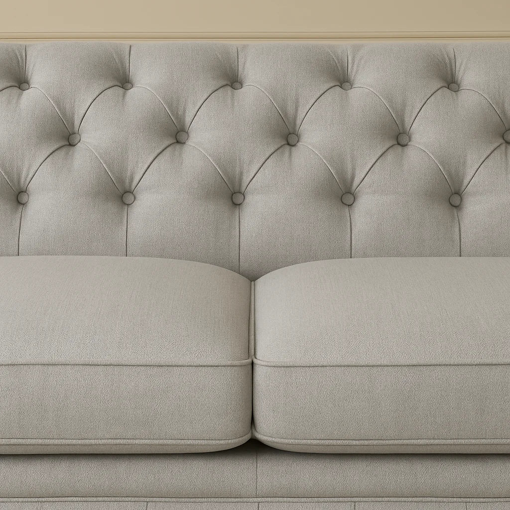 Classic U-Shaped Chesterfield Sofa with free footstool
