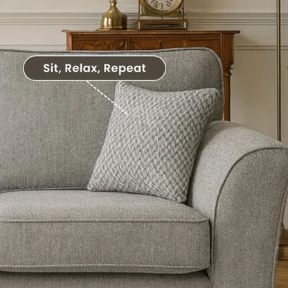 Camden 3+2 Grey Sofa Set with Footstool – Luxurious UK Made