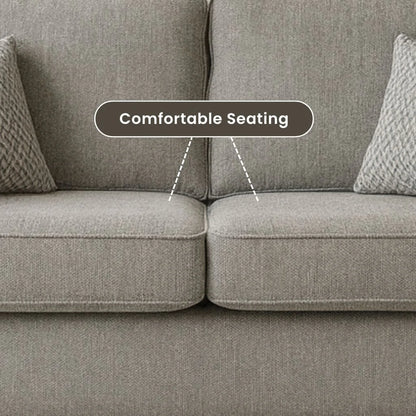 Camden 3+2 Grey Fabric Sofa Set with Free Footstool – UK Made