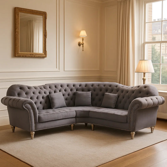 Elegance Corner Sofa in Velvet - London Sofa
