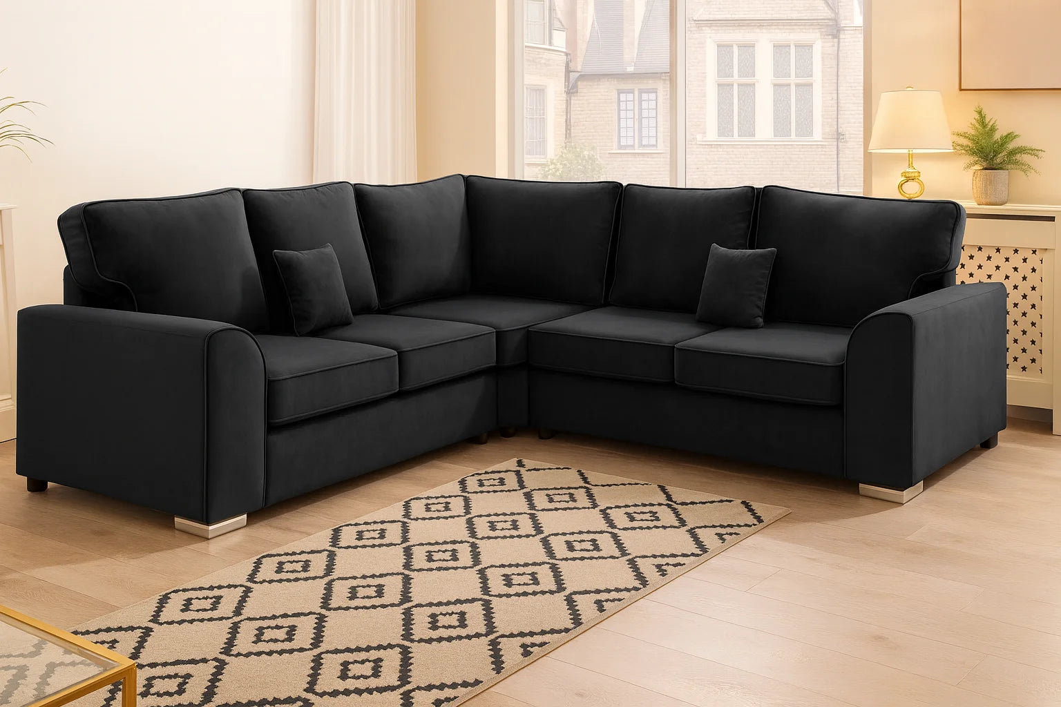 Dylan-Corner-Sofa_5-Seater-in-Black-colour