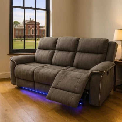 Hannan Electric Recliner 3 Seater Sofa, Superior UK Made