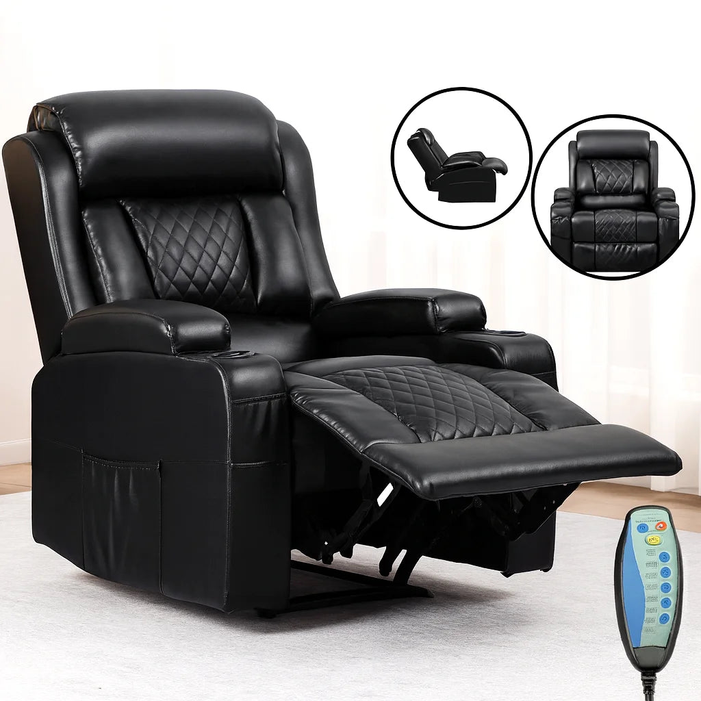 Electric Recliner Armchair | Handmade UK Leather Comfort
