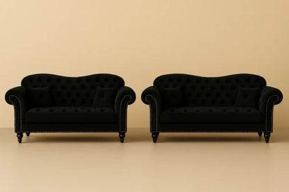 Elegance Velvet sofa with coffee table