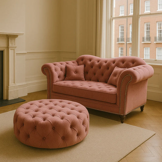 Elegance 2 Seater Modern Sofa with free footstool - UK Made