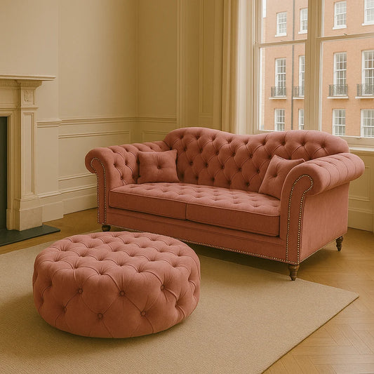 Elegance 3 Seater Sofa with free footstool - UK Made