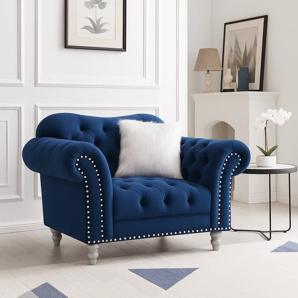 Elegance Velvet Accent Armchair – Handmade in the UK