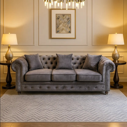 Camden Classic – Deep Tufted 3-Seater Sofa