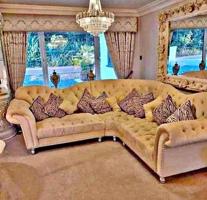 Elegance Corner Sofa in Velvet—London Sofa