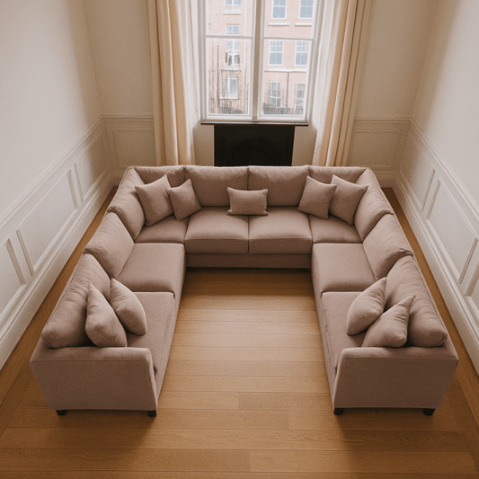 Isabelle Fabric U Sofa – UK Made, Comfortable & Stylish.