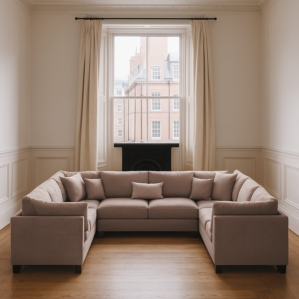 Isabelle Fabric U Sofa – UK Made, Comfortable & Stylish.