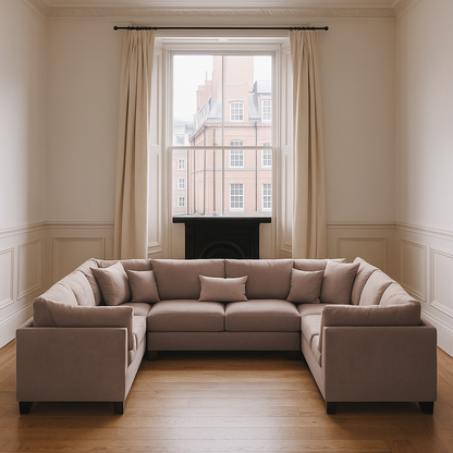 Isabelle Fabric U Sofa – UK Made, Comfortable & Stylish.