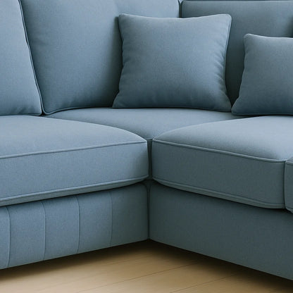 U-Shape Lilly Velvet Sofa with FREE Matching Footstool – UK Made Elegance