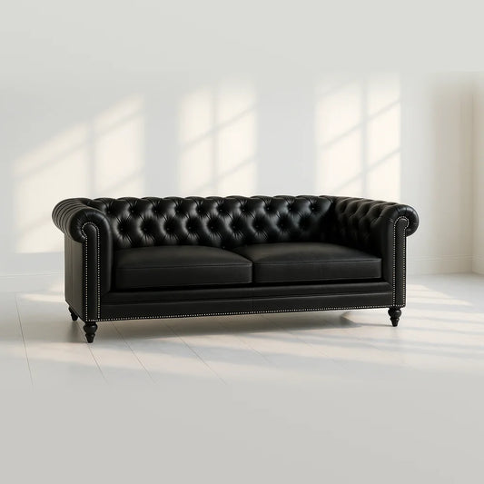 Leather Chesterfield 2 Seater Sofa