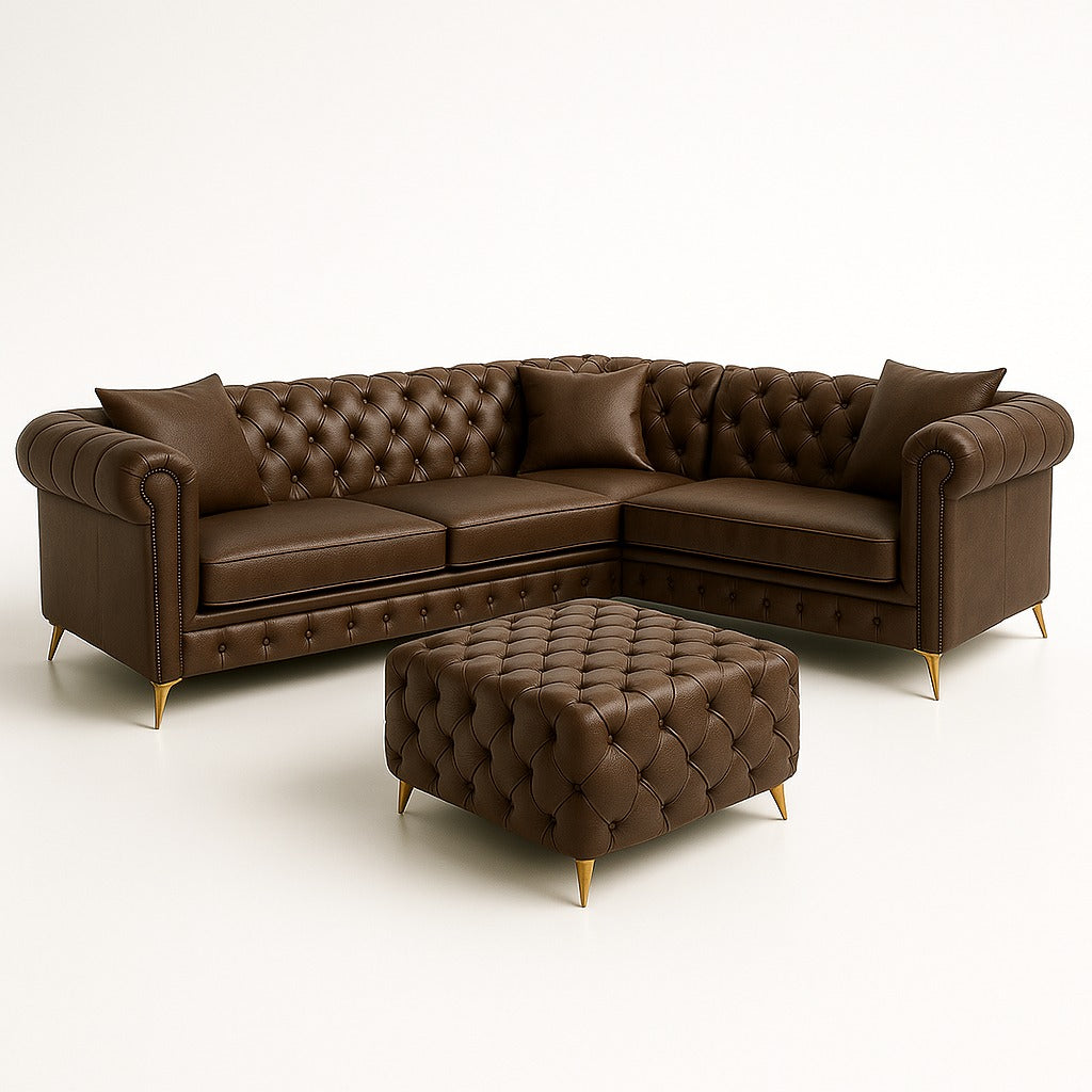 Leather chesterfield sofa