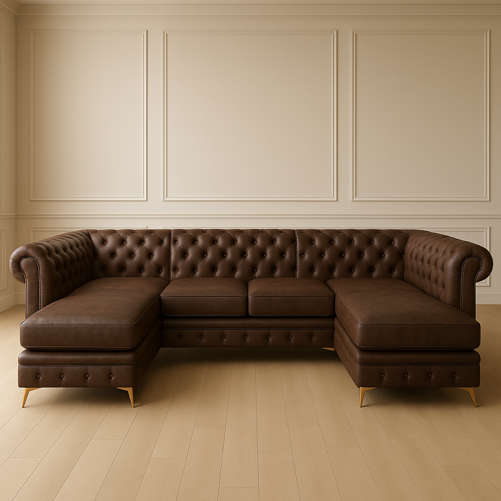 Leather chesterfield sofa