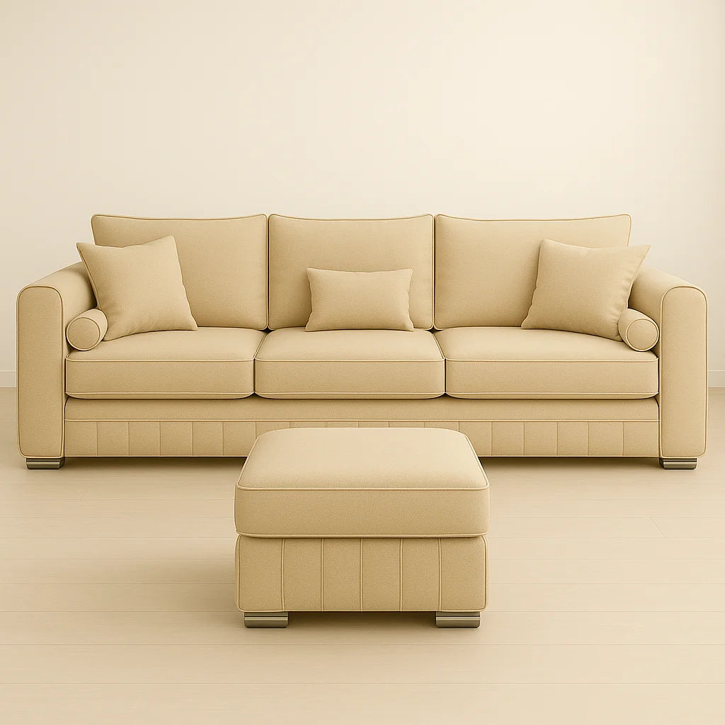 3 Seater Lilly Sofa with free footstool - Fully Comfortable