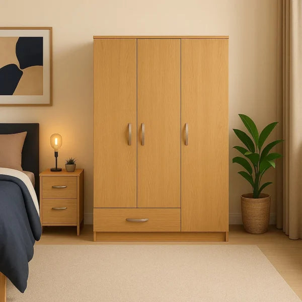 3-Door 1-Drawer Wardrobe | Stunning UK Modern Storage