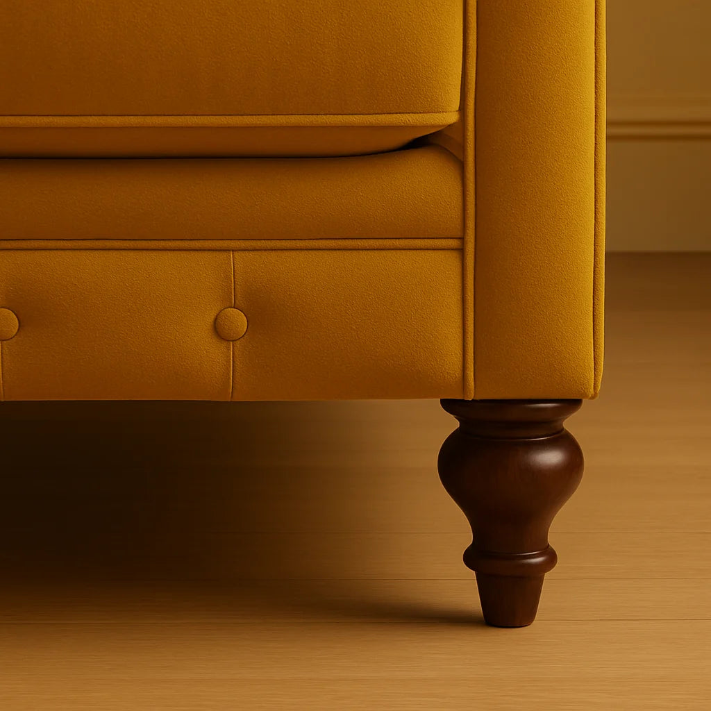 Luxury Italian Chesterfield 1 Seater Sofa with Free Footstool