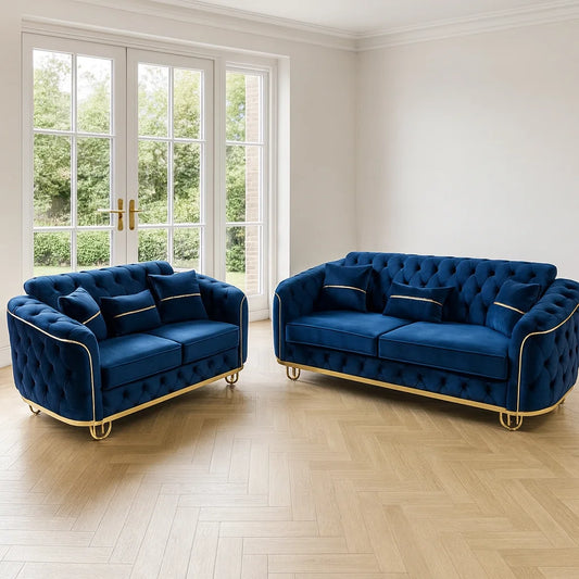 Madrid 3+2 Sofa Set – Handmade in UK with Plush Velvet Fabric