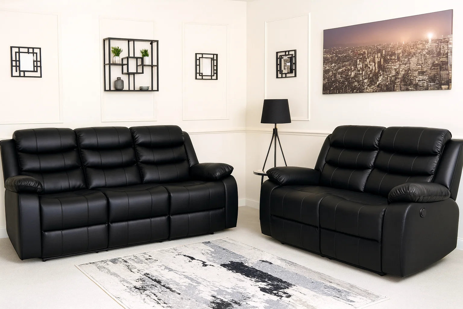 Manual Recliner Leather Sofa | Handmade UK | Sizes & Colours