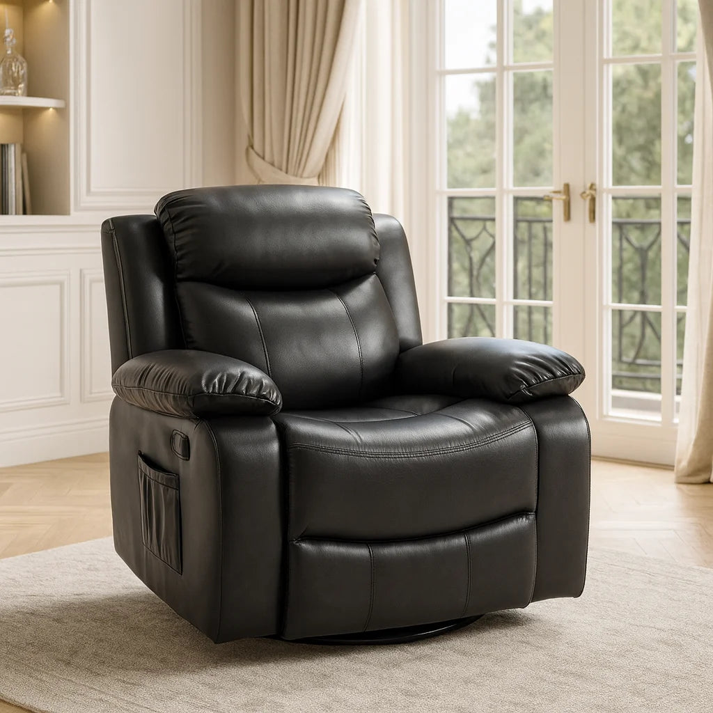 Manual Recliner Leather Sofa | Handmade UK | Sizes & Colours