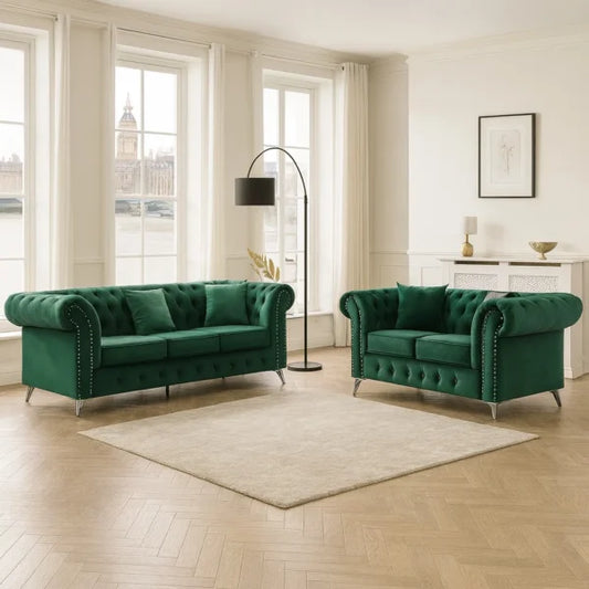 3+2 Mayfair Chesterfield Sofa – Elegant & Timeless UK Made