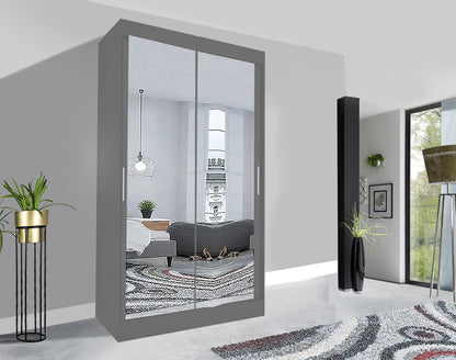 Milan Sliding Mirror Wardrobe - London Sofa
