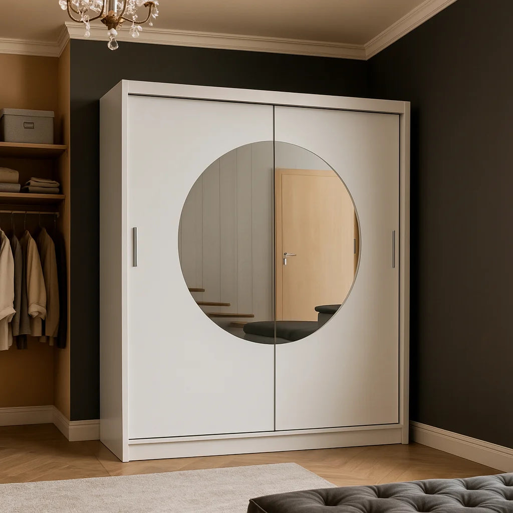 Moon sliding mirror wardrobe - London sofa