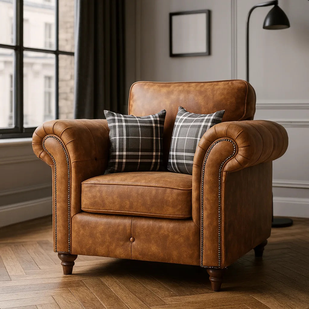 Oakland Leather Sofa – Velvet Fabric | Available in Multiple Colours