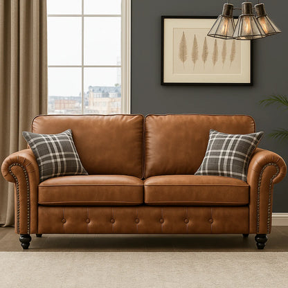 Oakland Leather Sofa – Velvet Fabric | Available in Multiple Colours