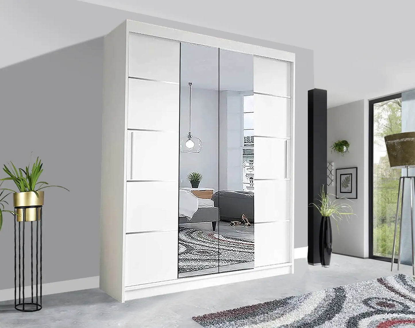 Oslo Sliding Mirror Wardrobe | Stylish Storage Solution UK