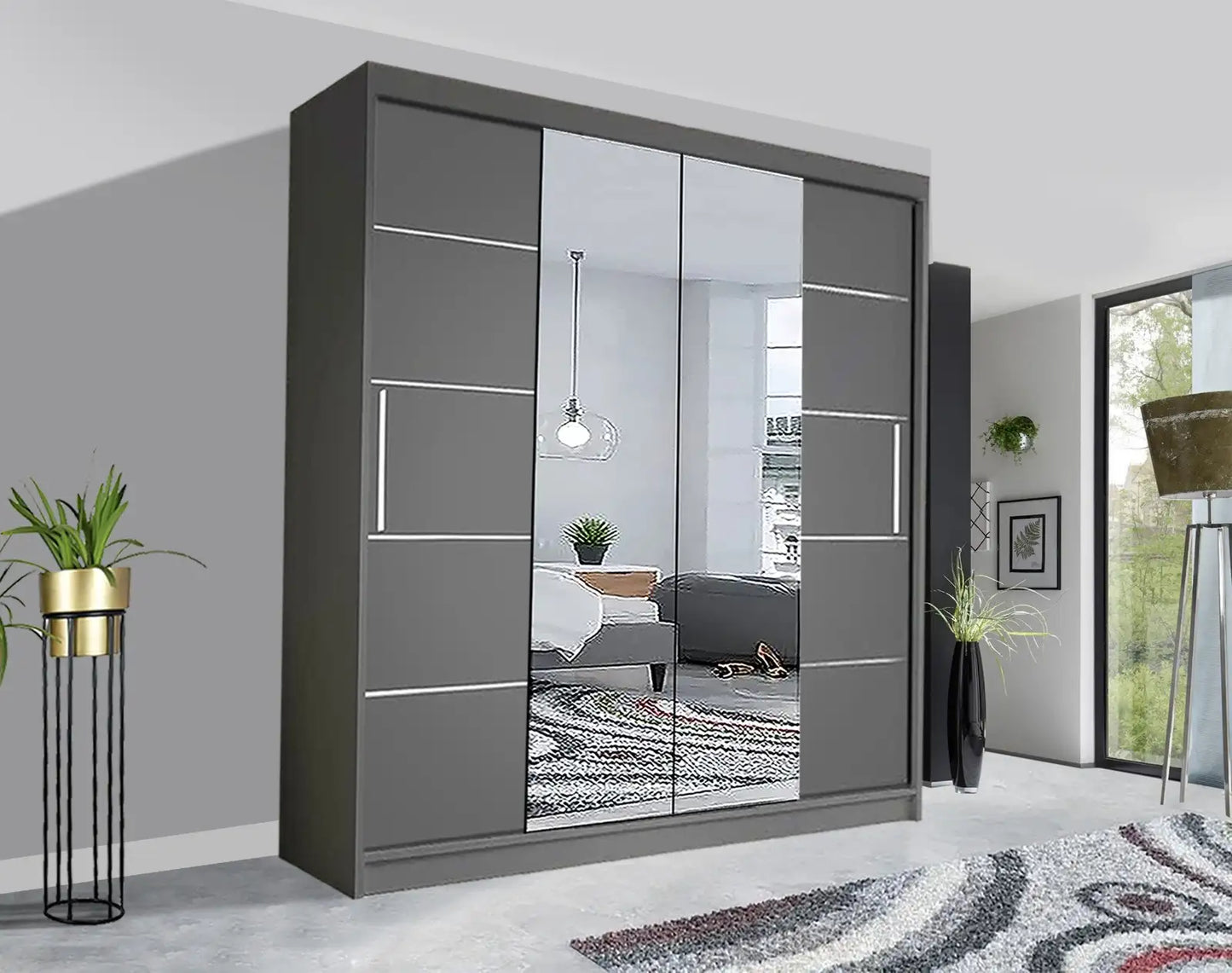 Oslo Sliding Mirror Wardrobe | Stylish Storage Solution UK