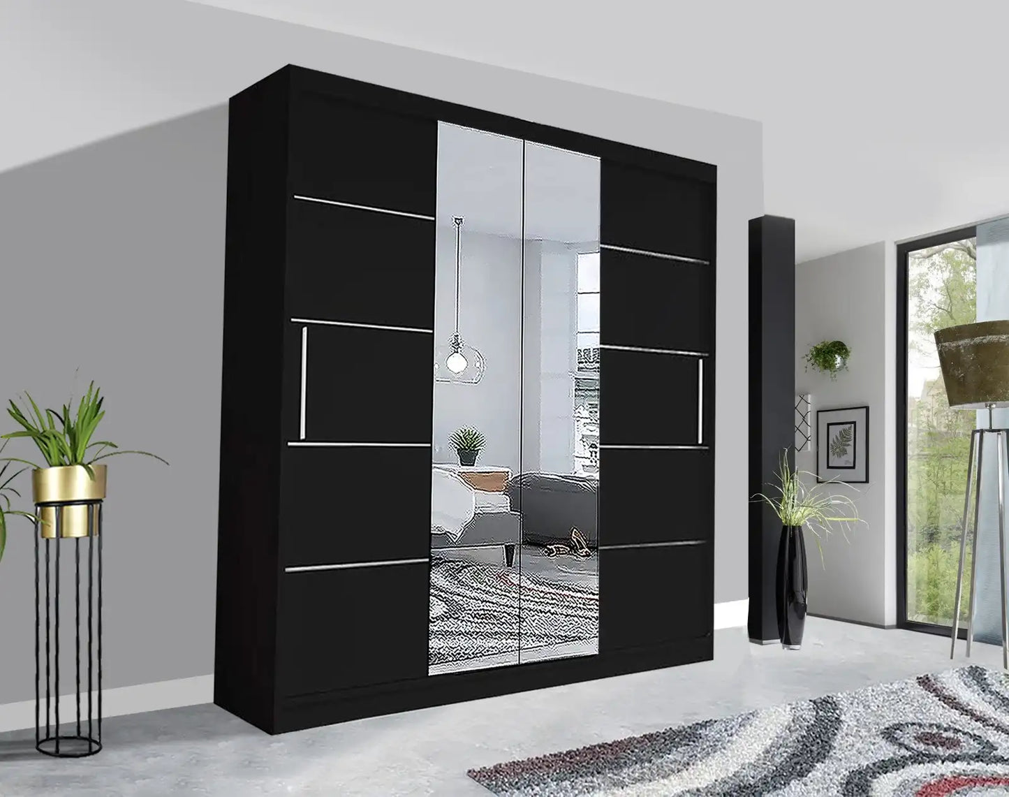 Oslo Sliding Mirror Wardrobe | Stylish Storage Solution UK