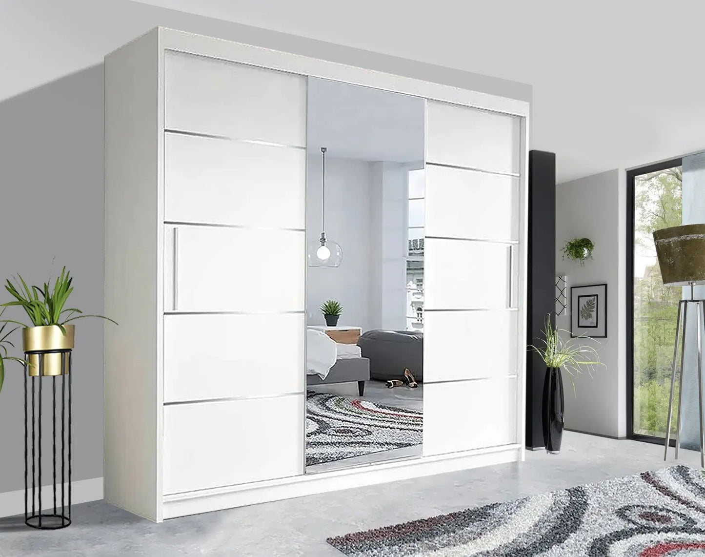 Oslo Sliding Mirror Wardrobe | Stylish Storage Solution UK