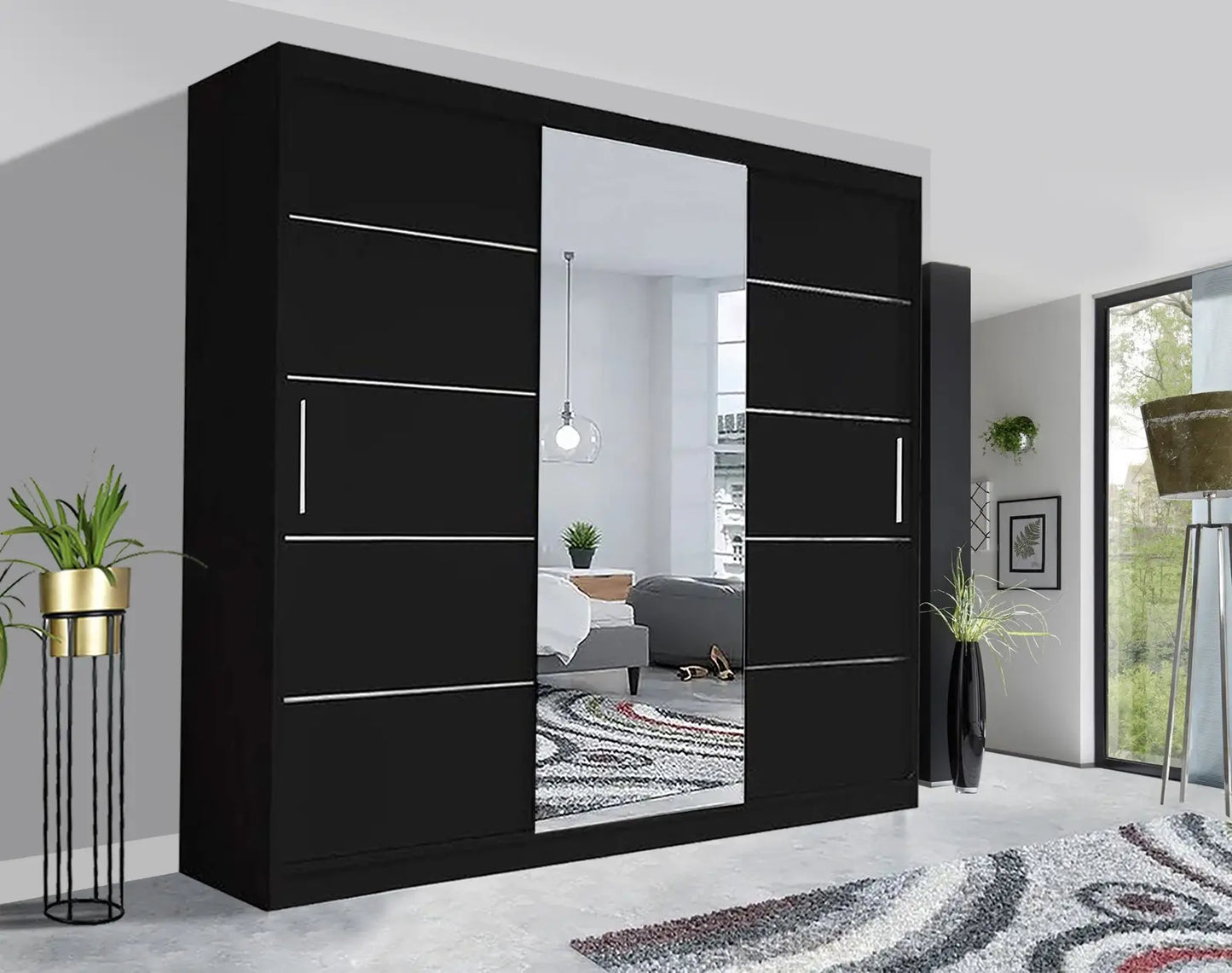 Oslo Sliding Mirror Wardrobe | Stylish Storage Solution UK