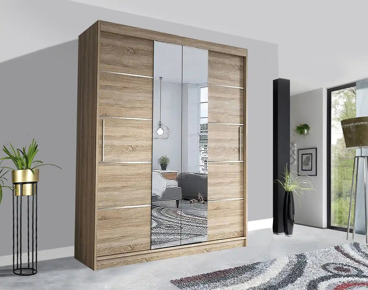 Oslo Sliding Mirror Wardrobe | Stylish Storage Solution UK