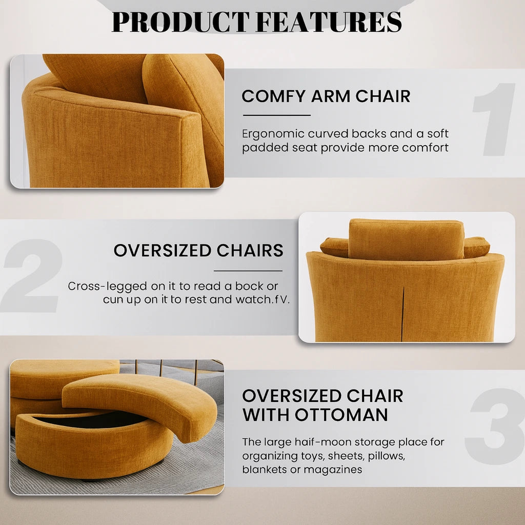 Oversized Swivel Chair – Handmade Comfort for Your Living Room | UK Made