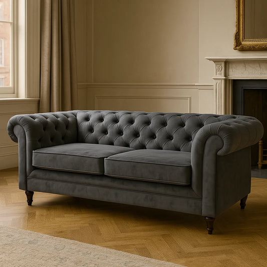 Oxford Charm – Buttoned 2-Seater Chesterfield