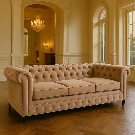 Oxford Charm – Buttoned 3-Seater Chesterfield