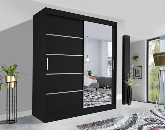 Lyon Sliding Mirror Wardrobe - London Sofa
