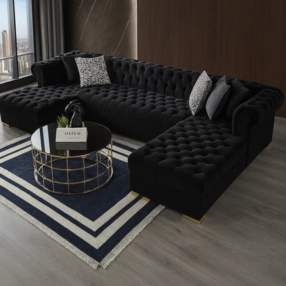 U-Shape Chesterfield Sofa – UK Handmade with Luxury Comfort