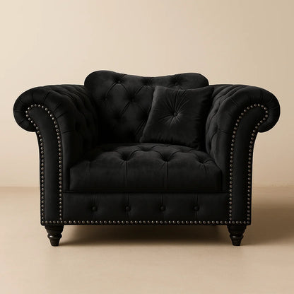 Elegance Velvet sofa with coffee table