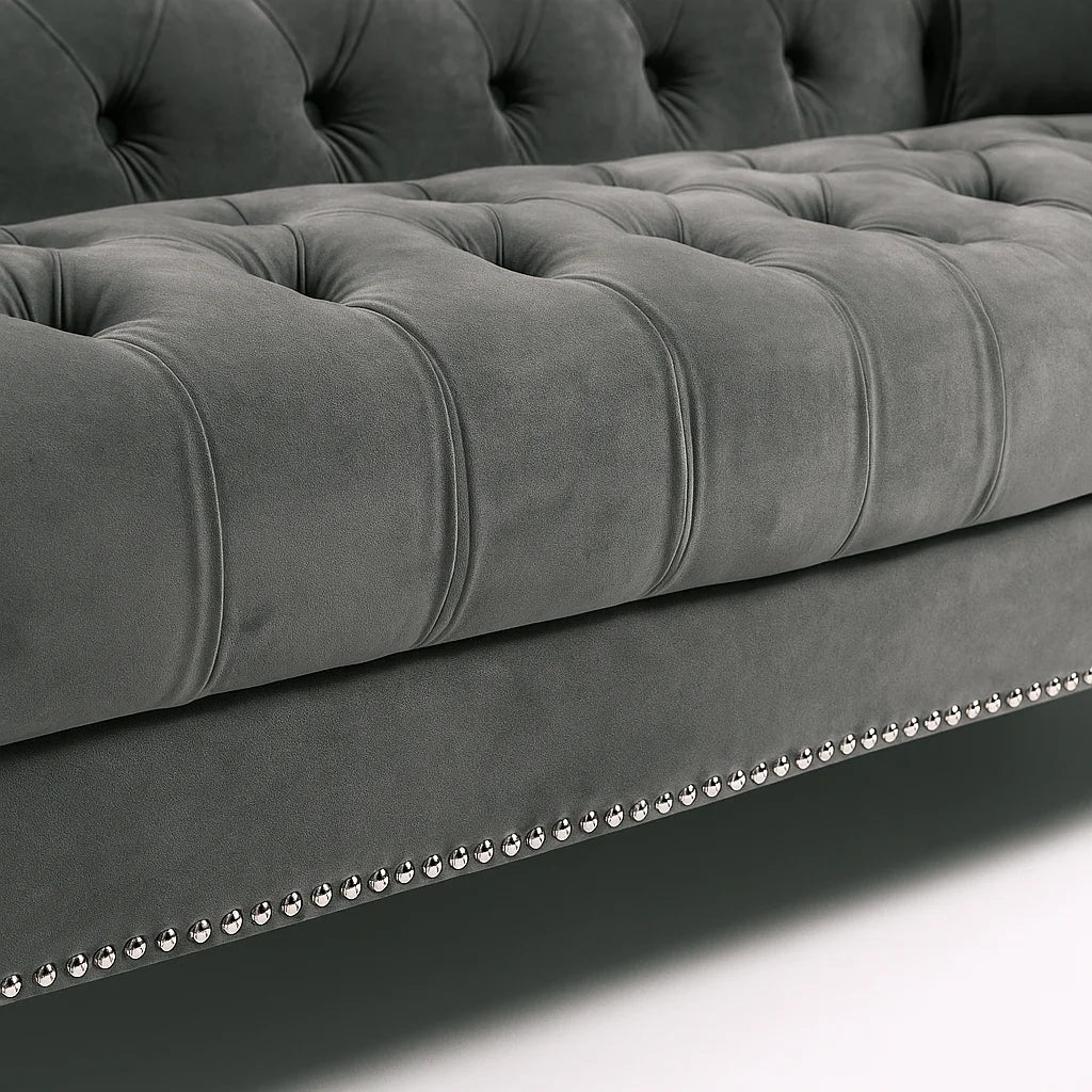 3+2+1 Elegance Chesterfield Sofa with Free Footstool