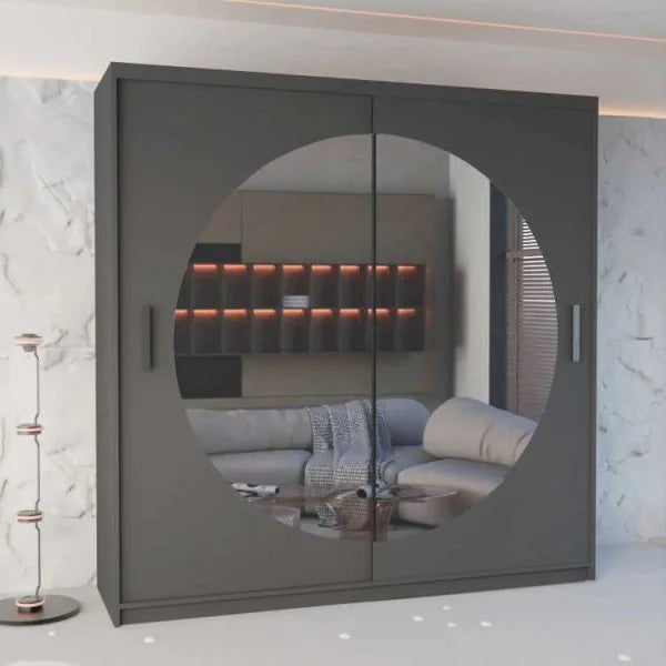 Moon sliding mirror wardrobe - London sofa